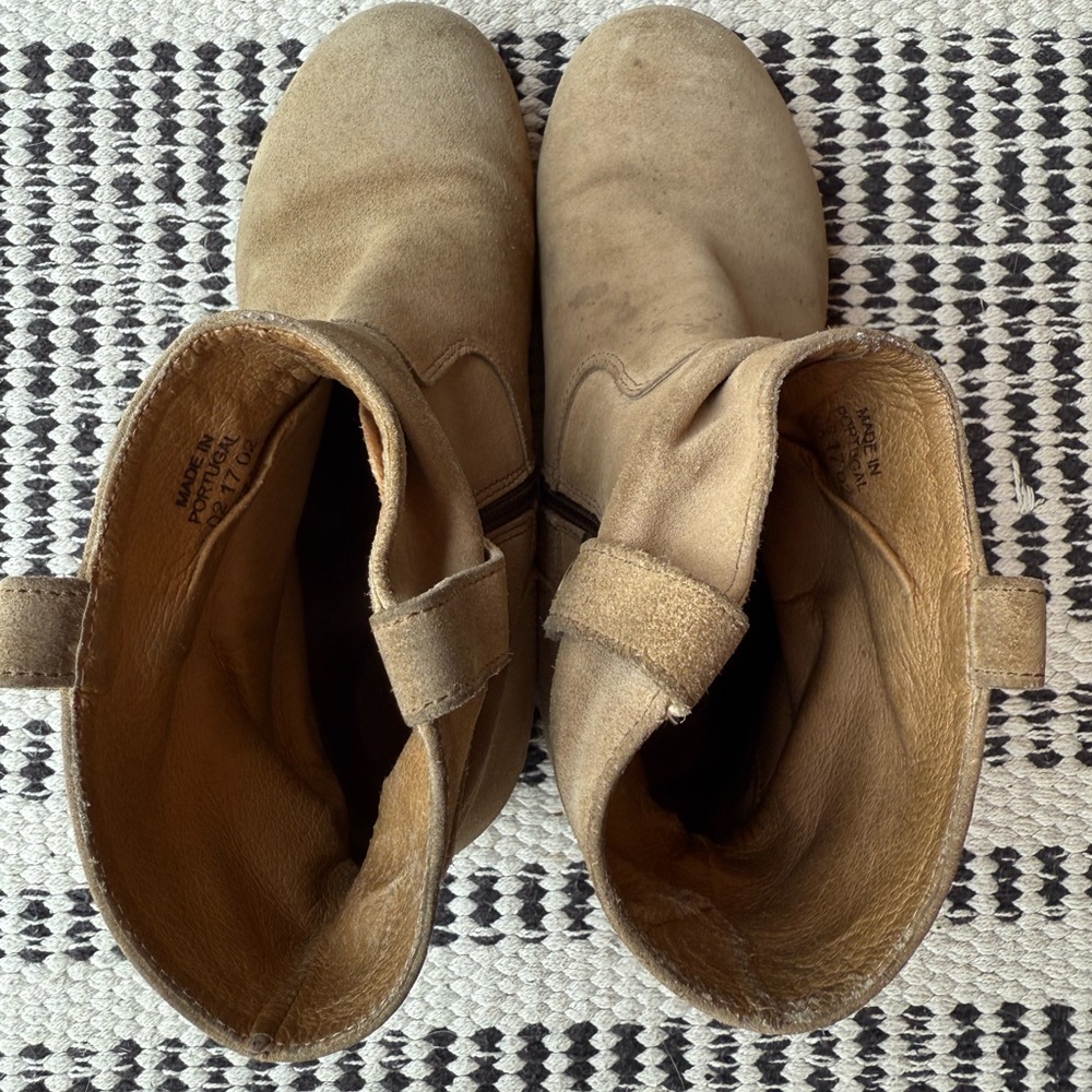 Birkenstock Sarnia Suede Ankle Boots Taupe Slouch Zip | Size 37 US 6/6.5 - Picture 4 of 12